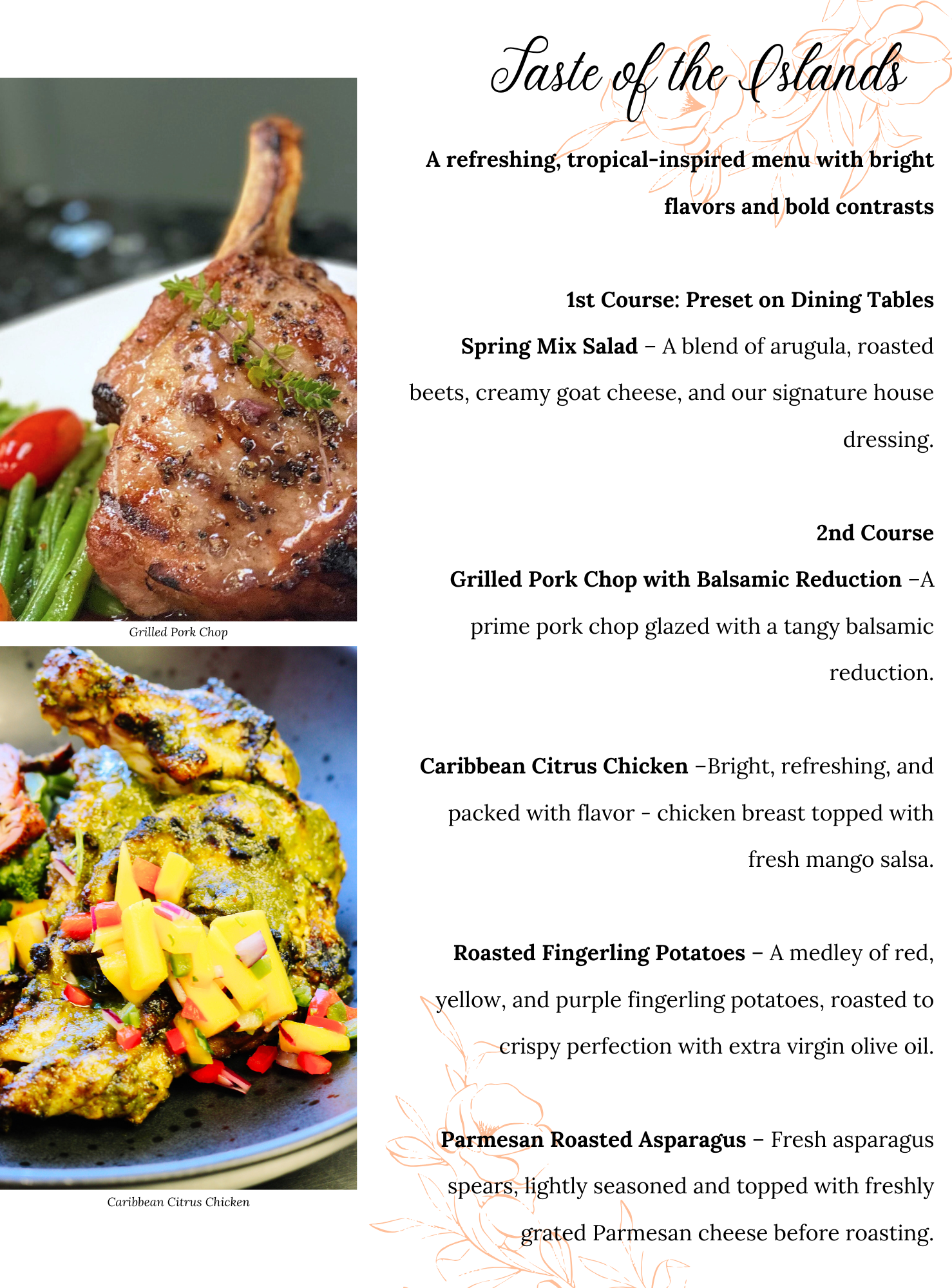 Family Style Catering Menu | Traditional Arkansas Catering, image size:1478x2000