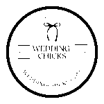A circular logo with “Published in 2025” at the top, a bow illustration, Wedding Chicks in the center, ESTD 2008 on either side, and weddingchicks.com at the bottom.