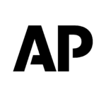 Bold, black uppercase letters AP on a white background, using a simple, modern sans-serif font.