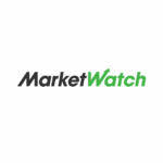 MarketWatch logo with the word Market in black and Watch in green, featuring an upward-pointing arrow above the letter a in Watch, all on a light gray background.
